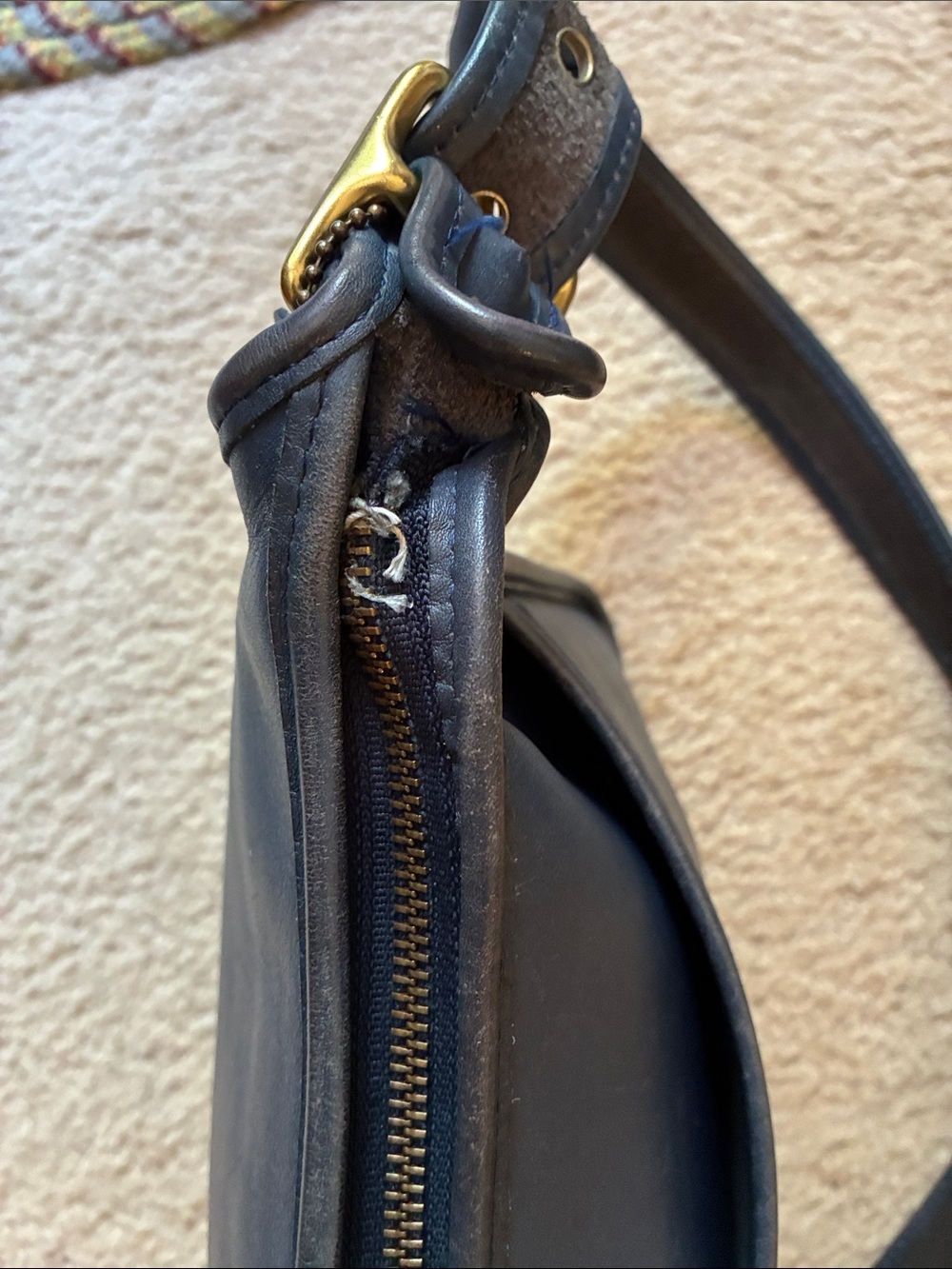 Vintage Coach Navy Blue bag - Picture 6 of 13